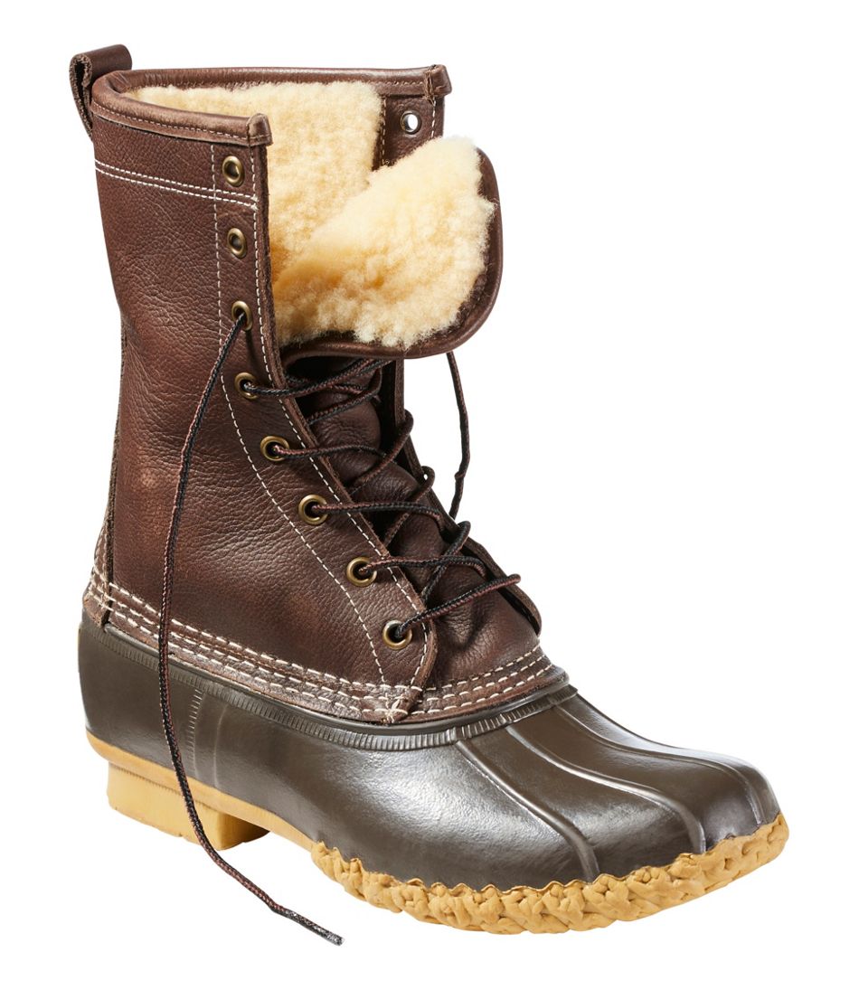 L.L.Bean On Sale | Women's Shearling Lined Bean Boots, 10 Inch