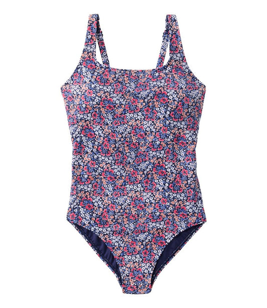 L.L.Bean New | Women's Coastal Essential Scoop Tanksuit, Print