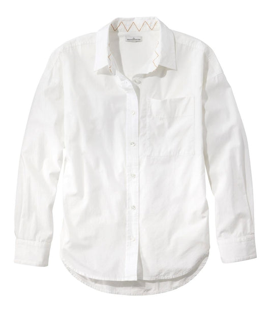 L.L.Bean On Sale | Women's Signature Premium Essential Poplin Shirt, Long-Sleeve