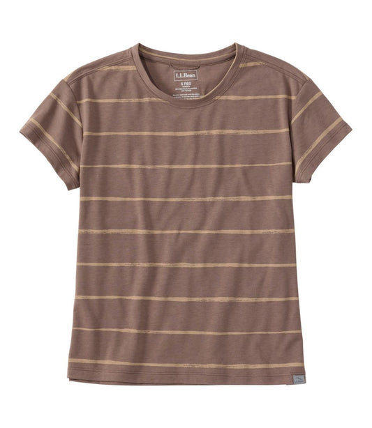L.L.Bean Sale | Women's Mountainside Crewneck Tee, Short-Sleeve Stripe