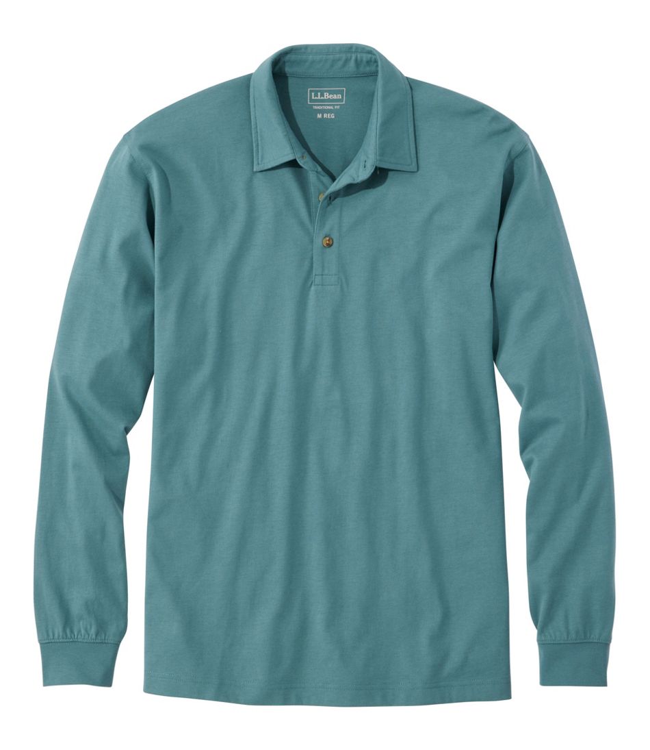 L.L.Bean New | Men's Carefree Unshrinkable Polo, Long-Sleeve, Without Pocket