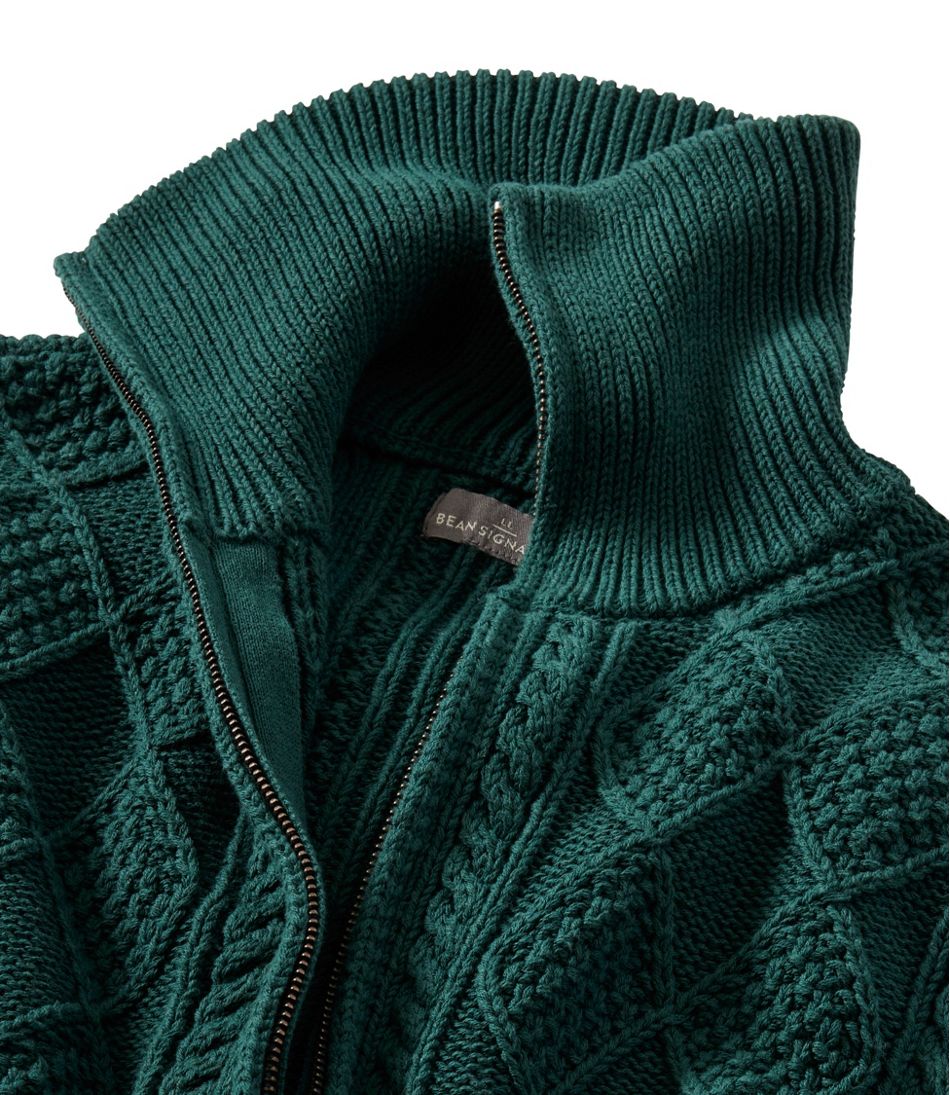 L.L.Bean Sale | Men's Signature Cotton Fisherman Sweater, Full-Zip