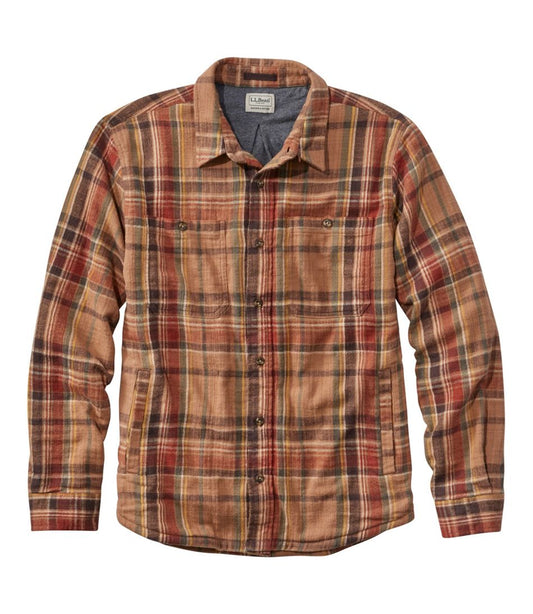 L.L.Bean Outlet | Men's 1912 Field Flannel Shirt, Lined, Slightly Fitted Untucked Fit, Plaid