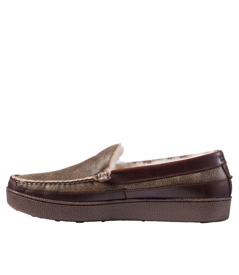 L.L.Bean New | Men's Lodge Moc Vibram® Slippers, Shearling