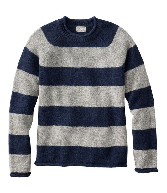 L.L.Bean On Sale | Men's Bean's Classic Ragg Wool Sweater, Rollneck, Stripe