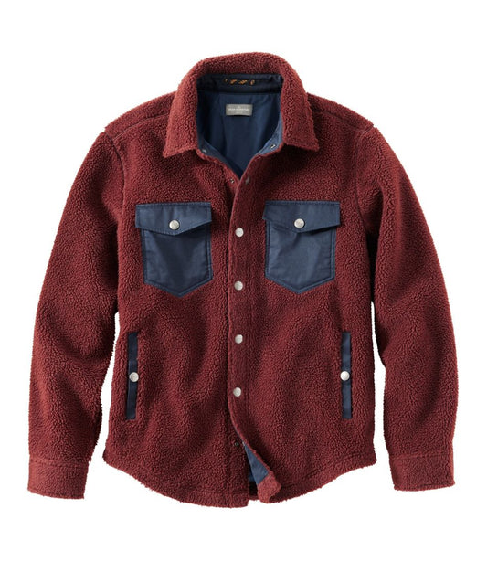 L.L.Bean Outlet | Men's Signature Mixed Media Fleece Shirt Jacket