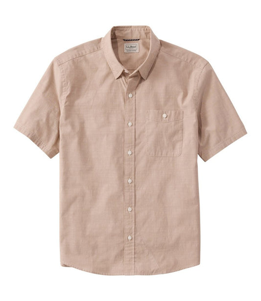 L.L.Bean For Sale | Men's Comfort Stretch Performance® Chambray Shirt, Short-Sleeve, Slightly Fitted Untucked Fit