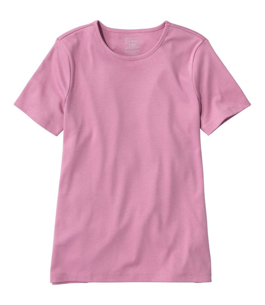 L.L.Bean Online | Women's Pima Cotton Tee, Short-Sleeve Crewneck