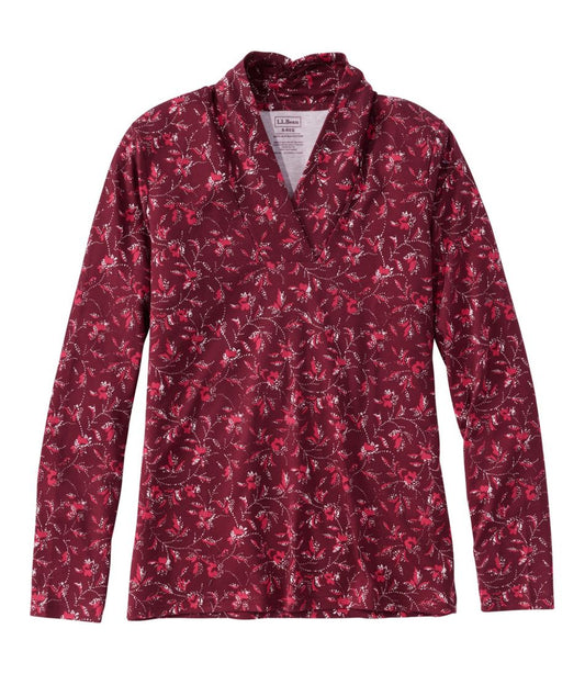 L.L.Bean Online | Women's Pima Cotton Tee, Shawl Long-Sleeve Print