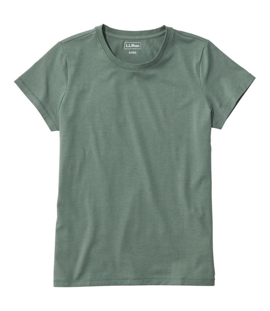 L.L.Bean Discount | Women's Soft Stretch Supima-Blend Tee, Crewneck Short-Sleeve