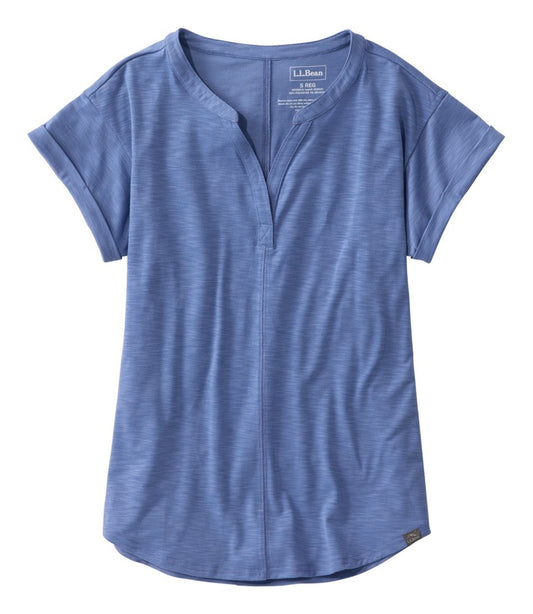 L.L.Bean Sale | Women's Streamside Tee, Short-Sleeve Splitneck
