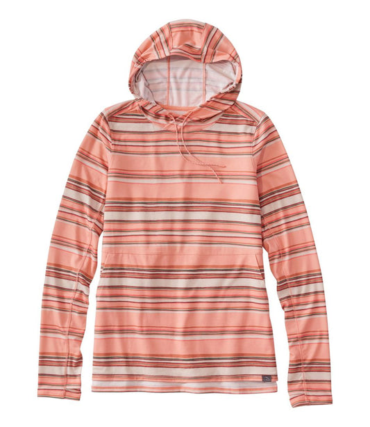 L.L.Bean Discount | Women's Everyday SunSmart® Hooded Pullover, Long-Sleeve Stripe