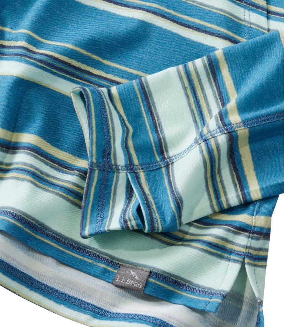 L.L.Bean Discount | Women's Everyday SunSmart® Hooded Pullover, Long-Sleeve Stripe
