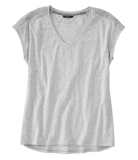 L.L.Bean | Women's Beyond Soft V-Neck Tee, Short Sleeve