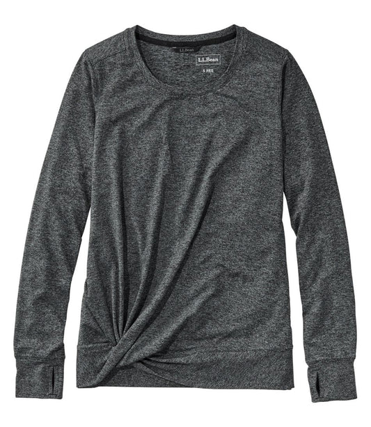 L.L.Bean Online | Women's VentureSoft Twist-Front Top, Long-Sleeve