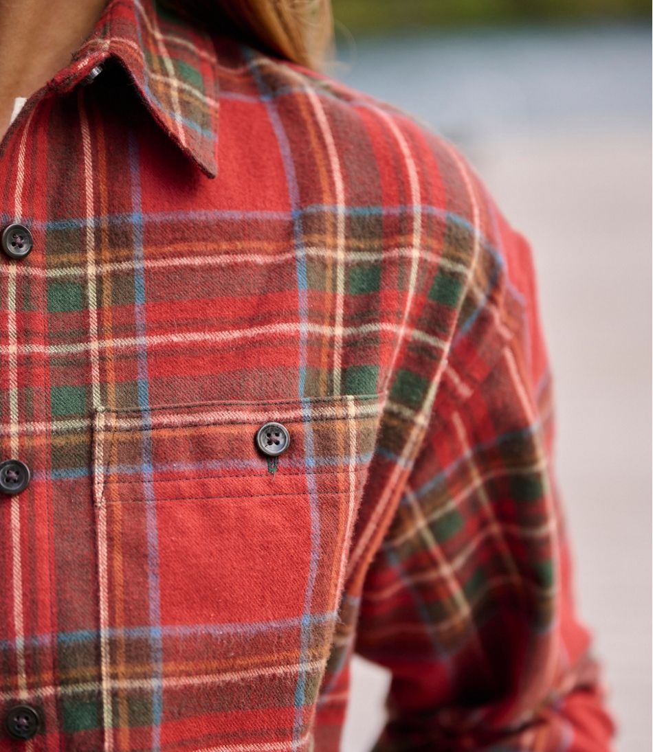 L.L.Bean US | Women's Scotch Plaid Flannel Shirt, Boyfriend