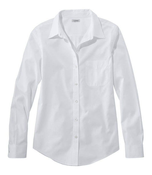 L.L.Bean Online | Women's Wrinkle-Free Pinpoint Oxford Shirt, Long-Sleeve Relaxed Fit