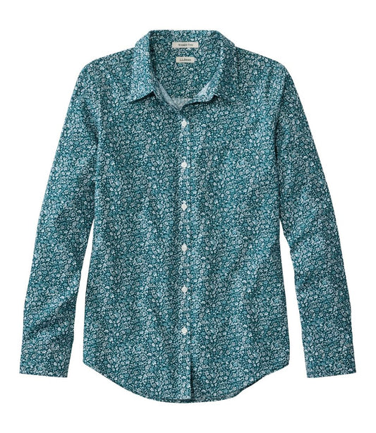 L.L.Bean For Sale | Women's Wrinkle-Free Pinpoint Oxford Shirt, Relaxed Fit Long-Sleeve Print