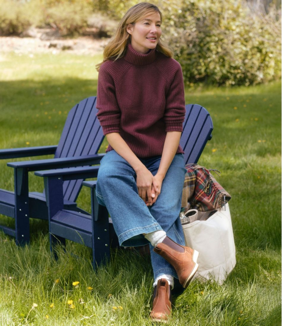 L.L.Bean On Sale | Women's SuperSoft Waffle Sweater, Turtleneck