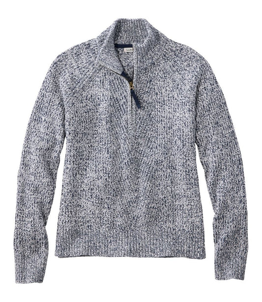 L.L.Bean Online | Women's Mariner Shaker Sweater, Quarter-Zip