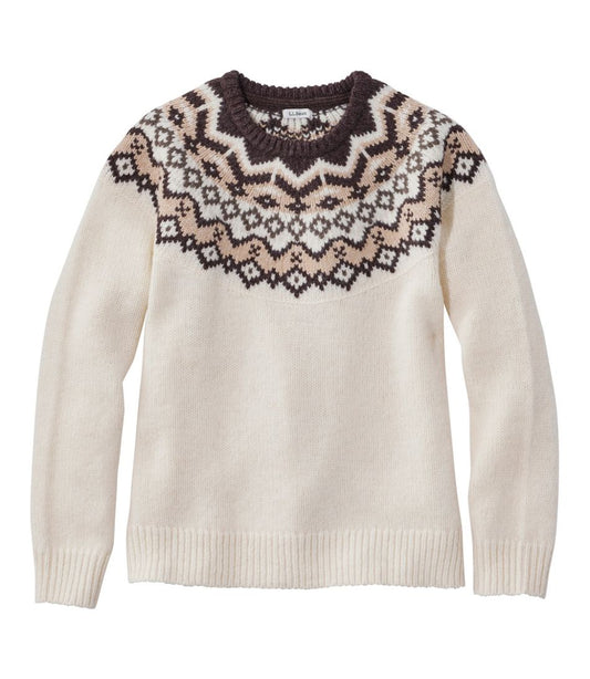 L.L.Bean Online | Women's Bean's Classic Ragg Wool Sweater, Crewneck Fair Isle
