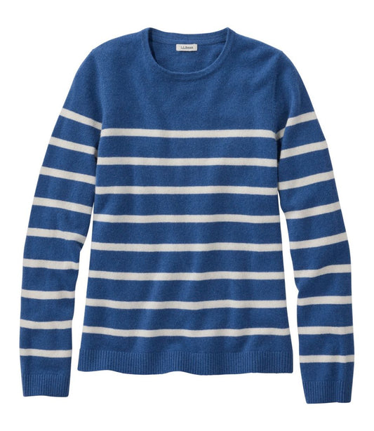 L.L.Bean US | Women's Classic Cashmere Sweater, Crewneck Stripe