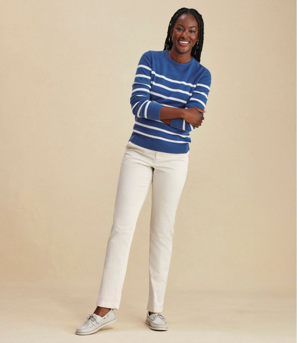 L.L.Bean US | Women's Classic Cashmere Sweater, Crewneck Stripe