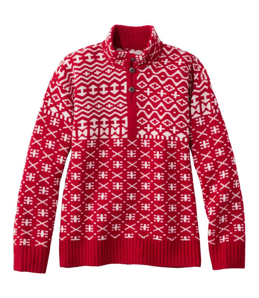 L.L.Bean Discount | Women's Signature Kingfield Merino Wool Sweater, Fair Isle