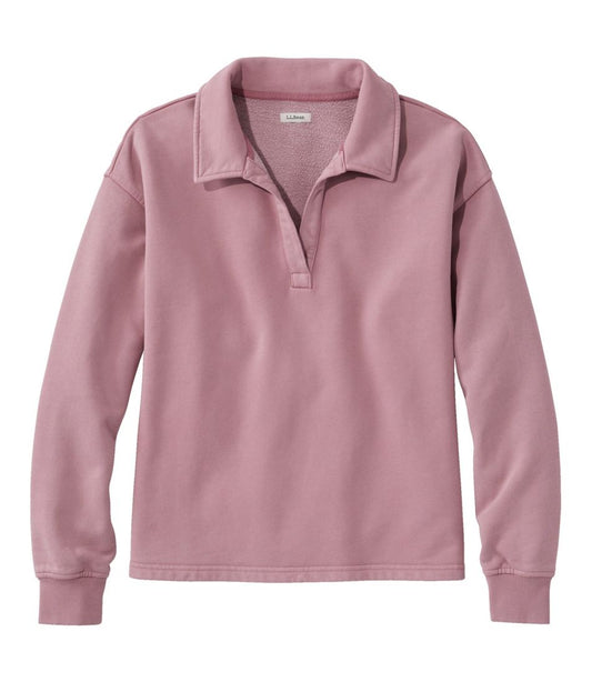 L.L.Bean Online | Women's Sunwashed Sweats, Splitneck Polo