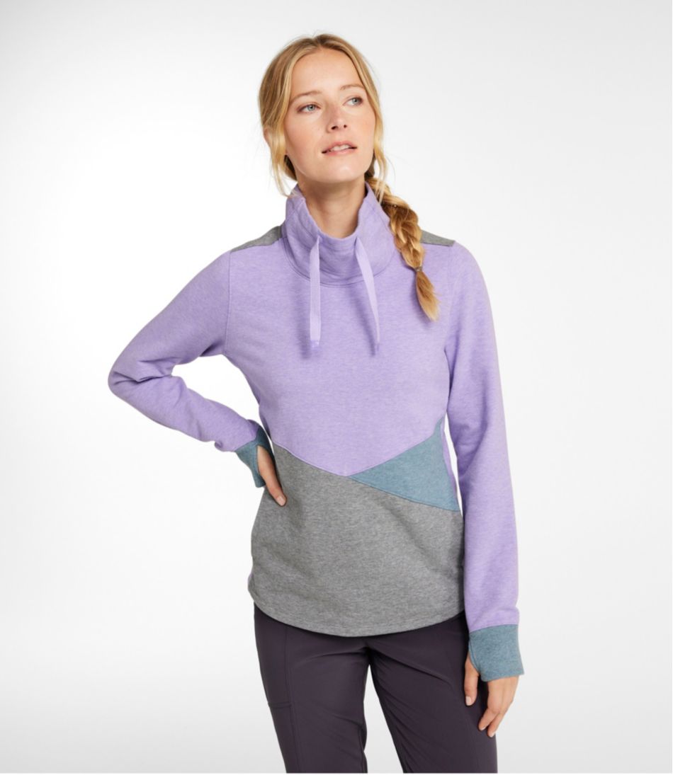 L.L.Bean Discount | Women's Cozy Mixed-Knit Pullover, Colorblock