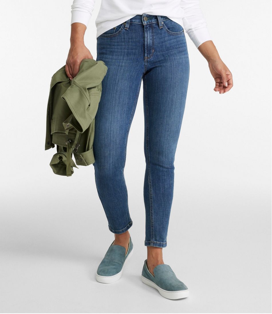 L.L.Bean US | Women's BeanFlex® Jeans, High-Rise Slim-Leg Ankle