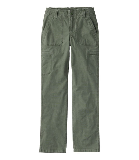 L.L.Bean New | Women's 207 Vintage Cotton Canvas Pants, Mid-Rise Straight-Leg Cargo
