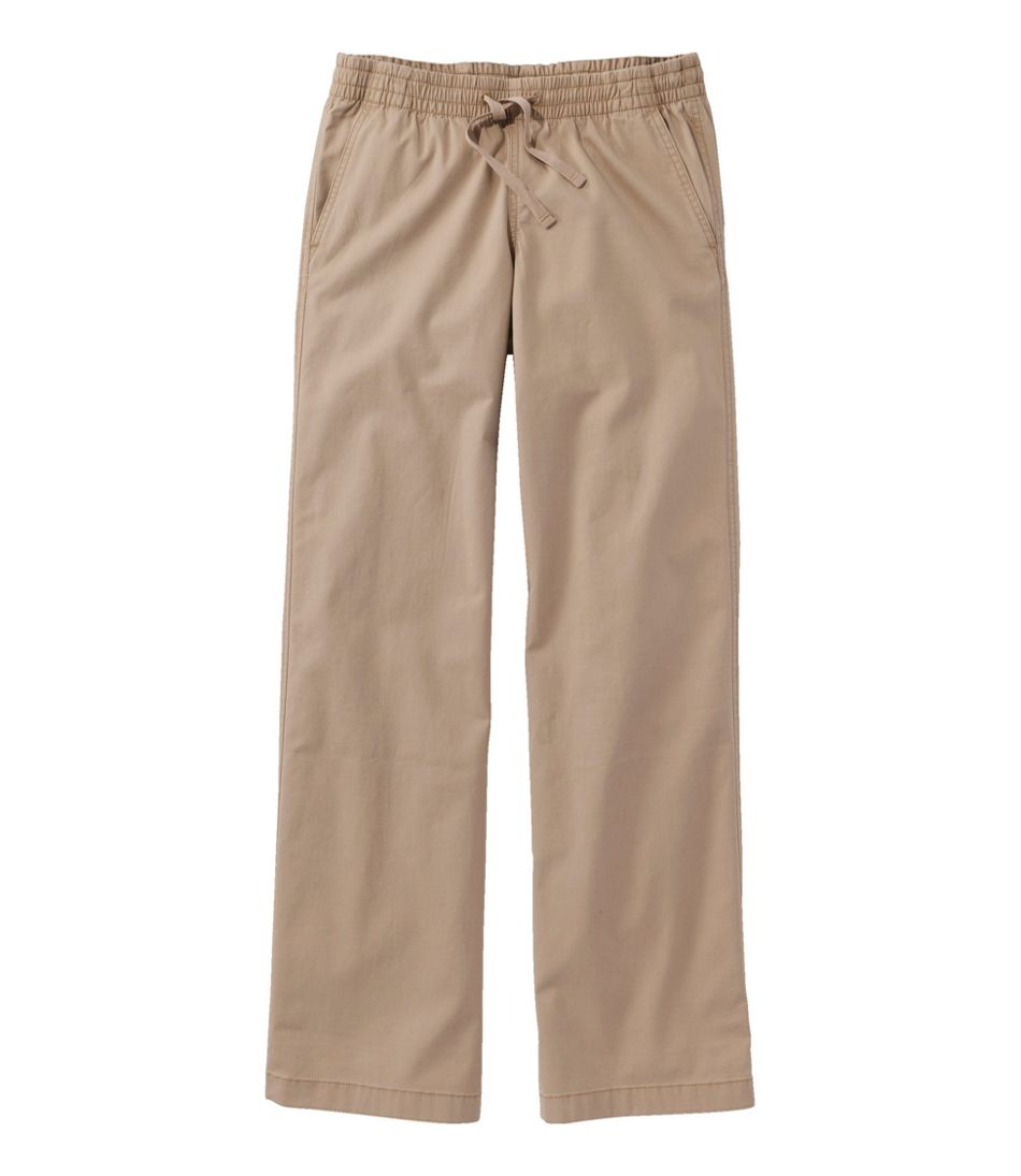 L.L.Bean New | Lakewashed Pull-on Chinos, Mid-Rise Wide-Leg