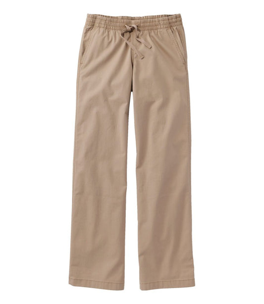 L.L.Bean New | Lakewashed Pull-on Chinos, Mid-Rise Wide-Leg