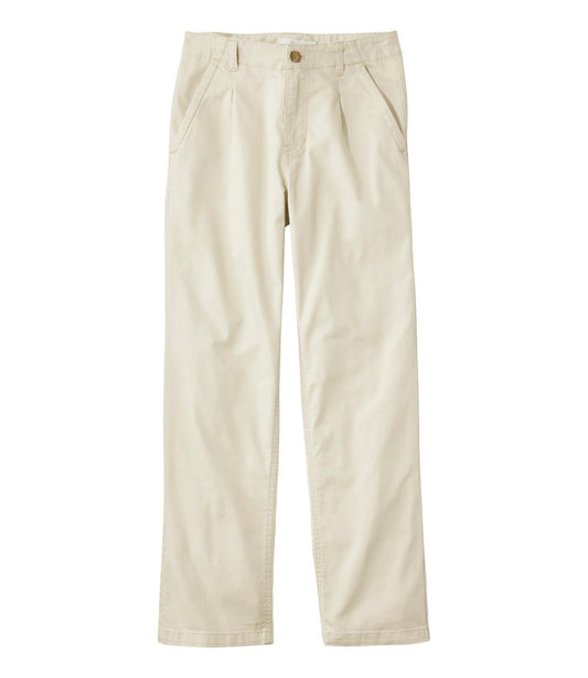 L.L.Bean New | Women's Signature Easy-Cotton Pleated Chinos, Ankle