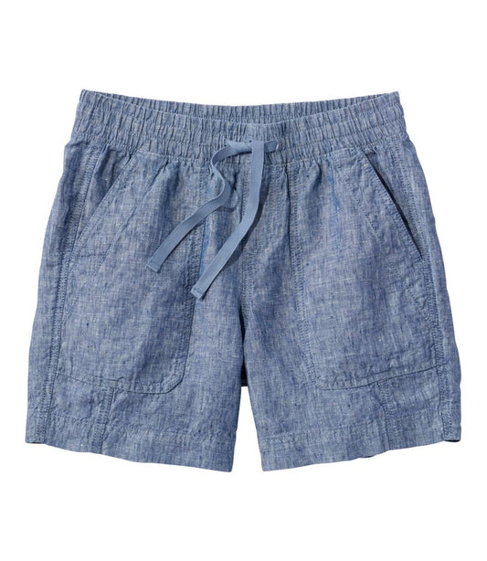 L.L.Bean Online | Women's Premium Washable Linen Shorts, Mid-Rise 6"