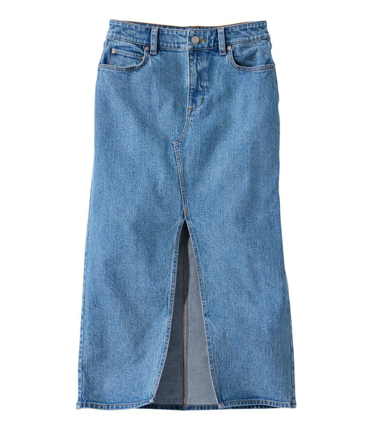 L.L.Bean Online | Women's Signature Heritage Denim Midi Skirt