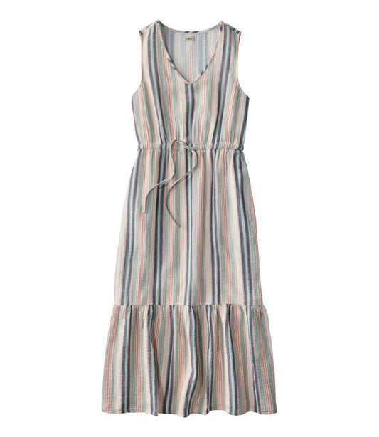 L.L.Bean Online | Women's Cloud Gauze Midi Dress, Stripe