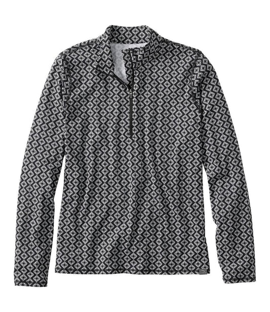 L.L.Bean Online | Women's SunSmart® UPF 50+ Sun Shirt, Quarter-Zip Print