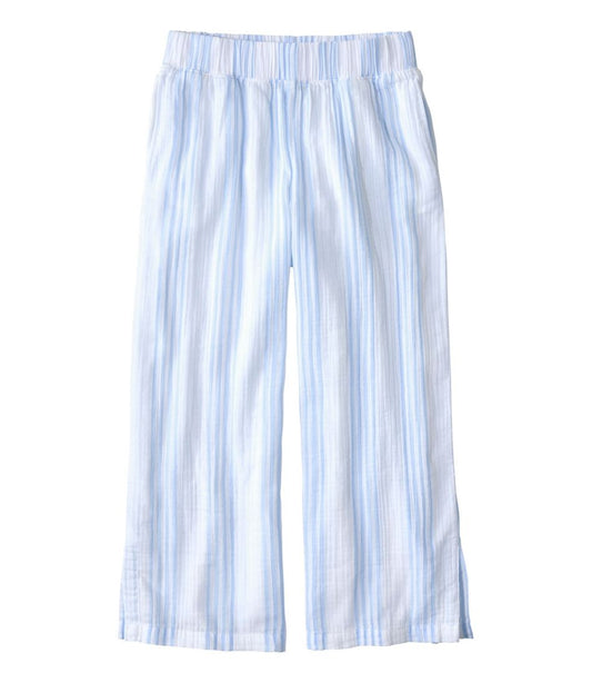 L.L.Bean Online | Women's Cloud Gauze Wide-Leg Pants, Stripe