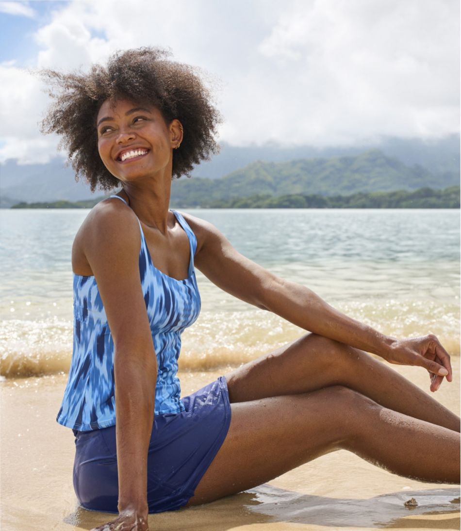 L.L.Bean Online | Women's New Currents Swimwear, Squareneck Tankini Top Print