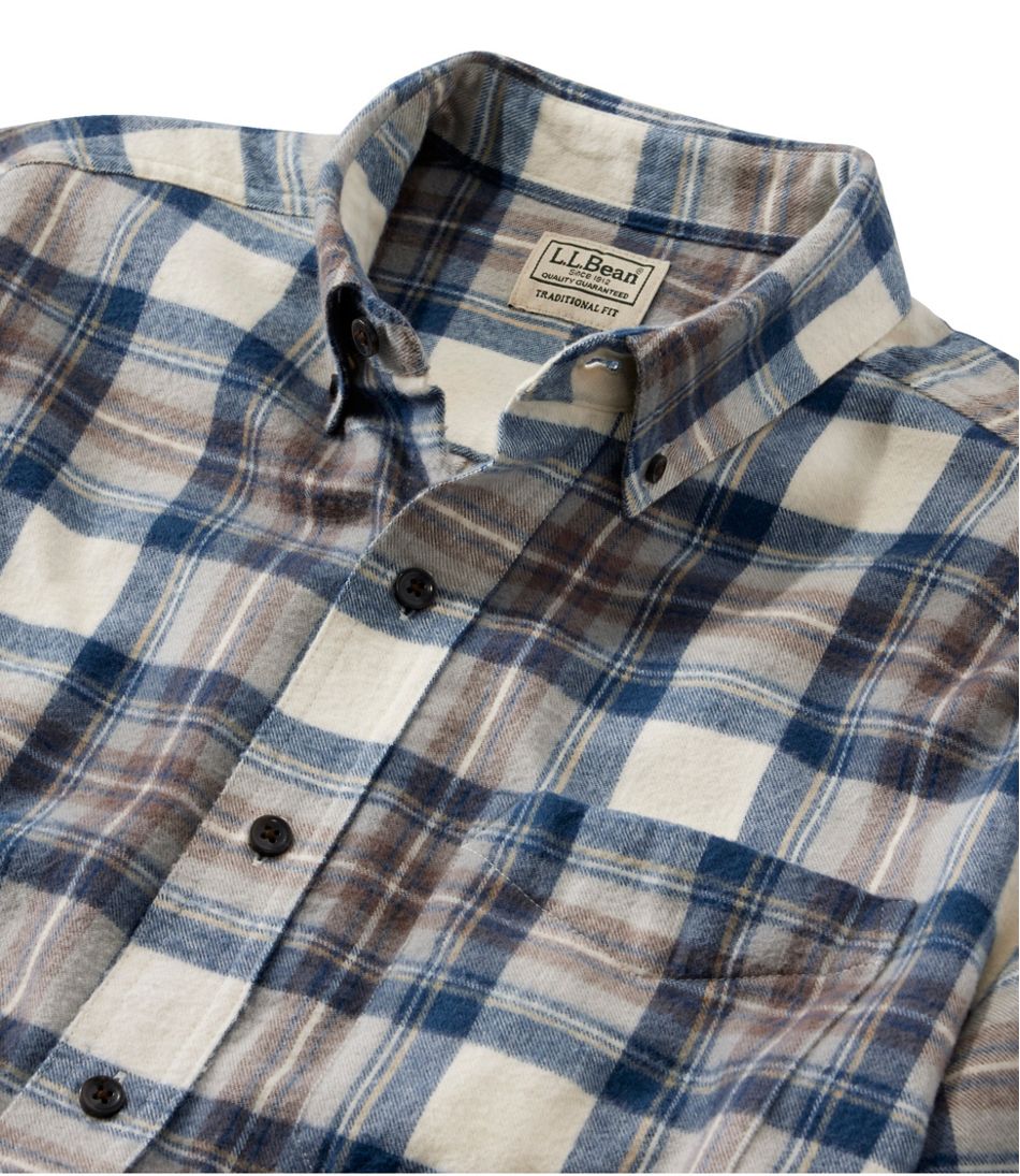 L.L.Bean | Men's Scotch Plaid Flannel Shirt, Slightly Fitted