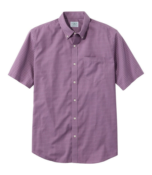 L.L.Bean Sale | Men's Wrinkle-Free Kennebunk Sport Shirt, Traditional Fit Short-Sleeve Check