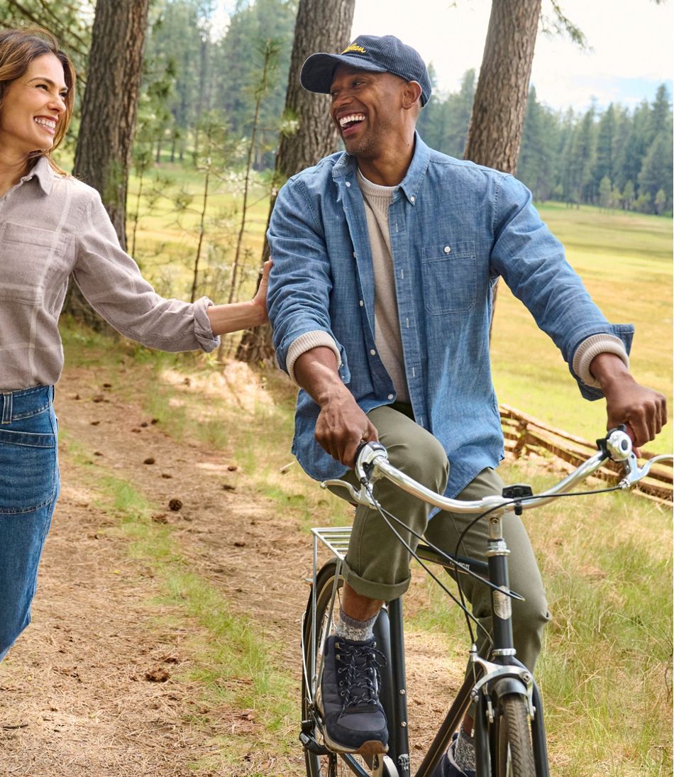 L.L.Bean Sale | Men's Comfort Stretch® Chambray Shirt, Traditional Untucked Fit, Long-Sleeve