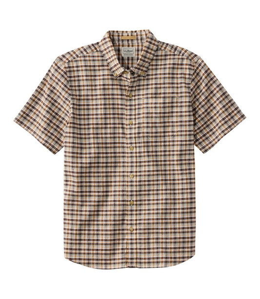 L.L.Bean Sale | Men's Stonecoast Hemp Shirt, Short-Sleeve, Slightly Fitted Untucked Fit