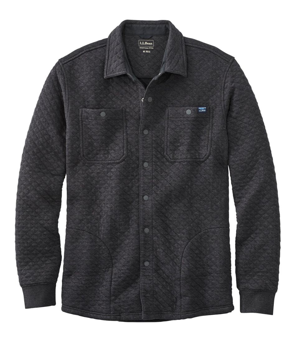 L.L.Bean Outlet | Men's Quilted Sweatshirts, Snap Overshirt