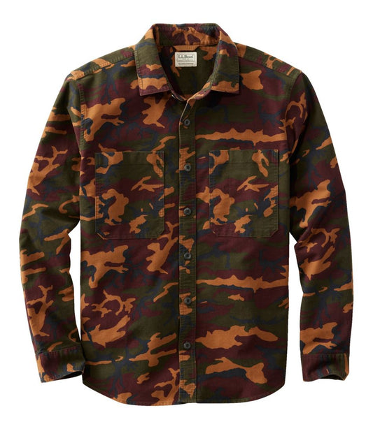 L.L.Bean For Sale | Men's Bean's Moleskin Shirt, Slightly Fitted Untucked Fit, Print