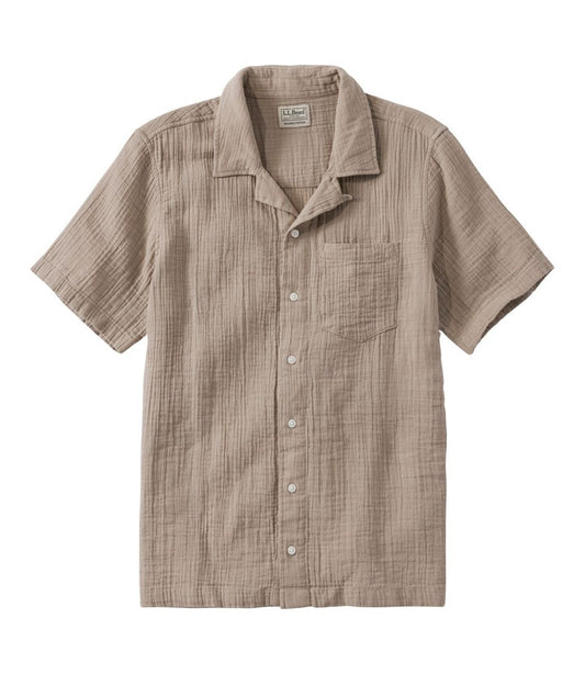L.L.Bean Sale | Men's Cloud Gauze Shirt, Short-Sleeve, Slightly Fitted Untucked Fit