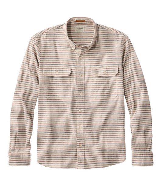 L.L.Bean For Sale | Men's Stonecoast Hemp Shirt, Long-Sleeve, Slightly Fitted Untucked Fit, Stripe