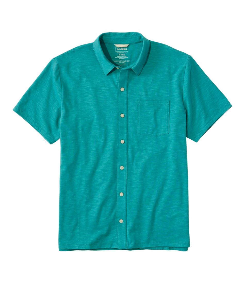 L.L.Bean Online | Men's Lakewashed Performance Shirts, Button-Front Shirt, Short-Sleeve